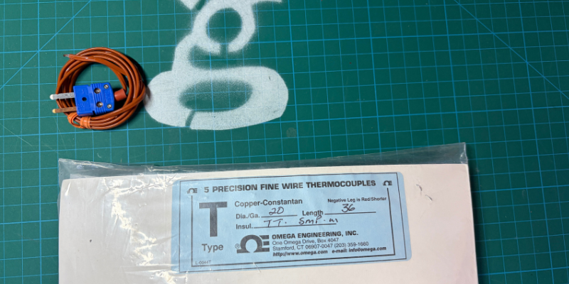 Type T thermocouples selected for low-temperature measurements inside the vacuum chamber